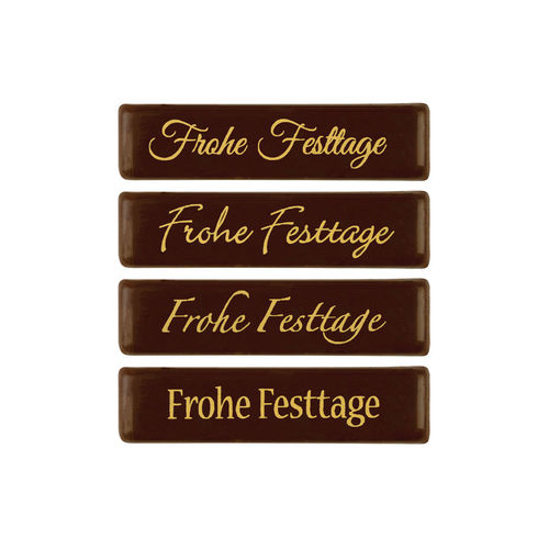 Decorazione cioccolato "Frohe Festtage"