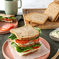 Roggenmischbrot, geschnitten