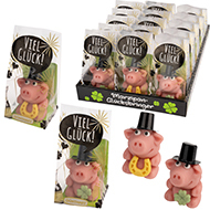 Marzipan-Schwein mit Zylinder