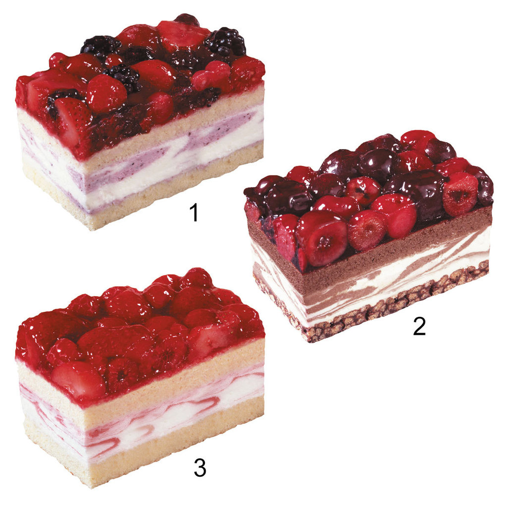 Fruchtrahmschnitten-Mix, 3-fach sortiert