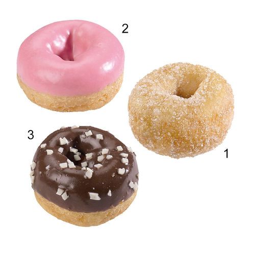 Confezione mista di baby-donut, 3 varietà