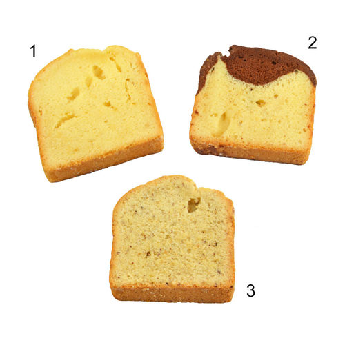 Assort. di torte s. glutine pretagliate, 3 varietà