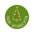Motiv-Etikett "Waldweihnacht", Ø 5 cm