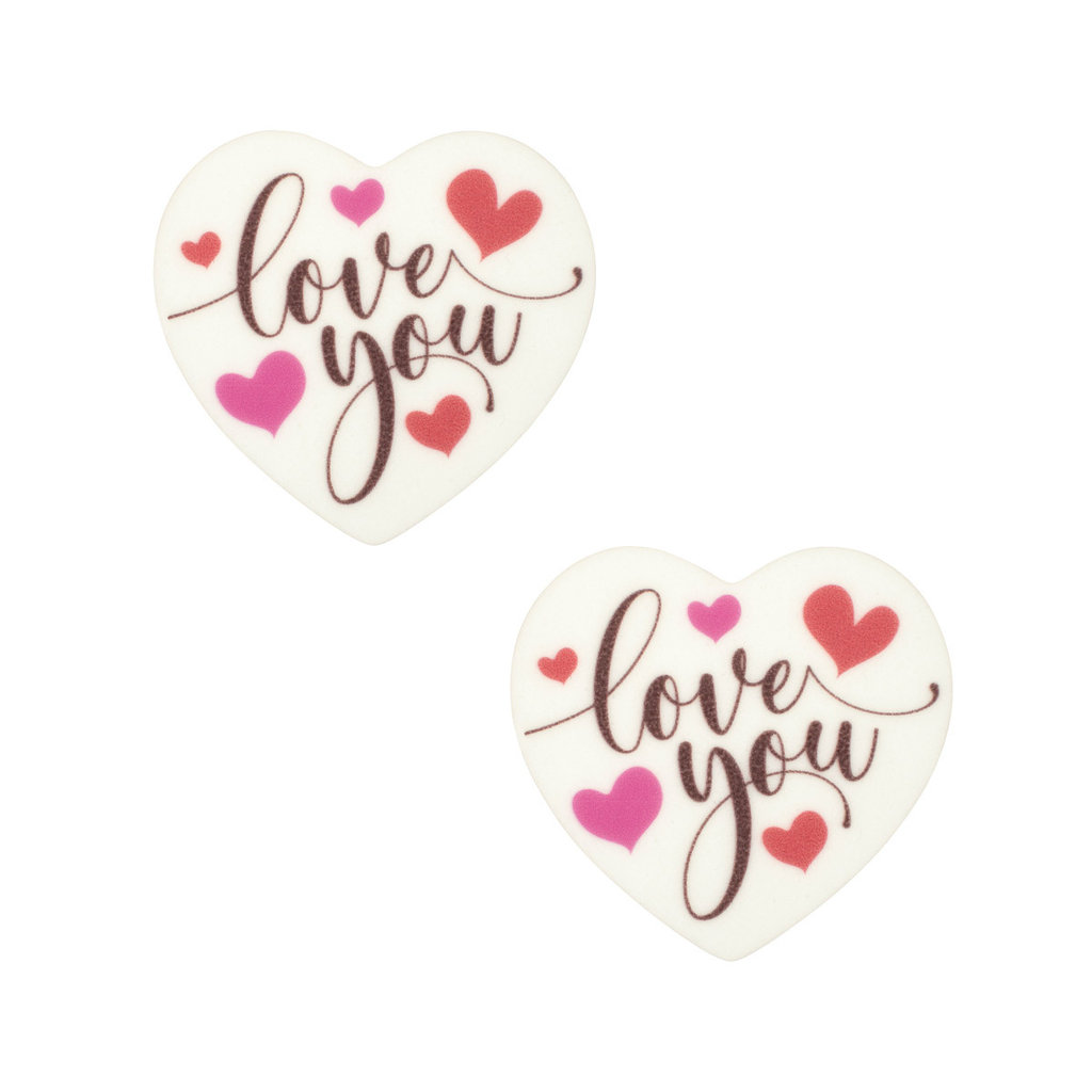 Decorazione a forma di cuore "love you"