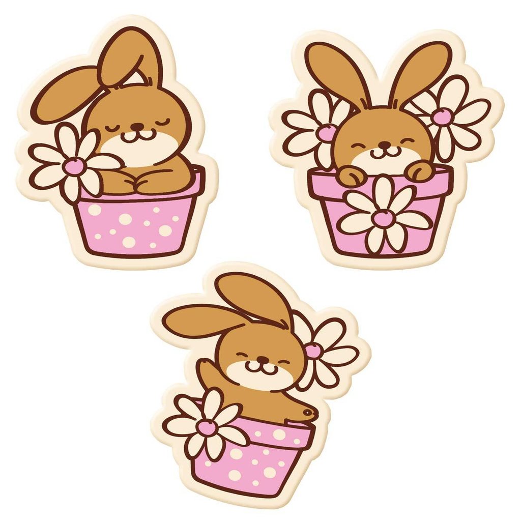 Schoggi-Dekor "Osterhasen", 3-fach sortiert