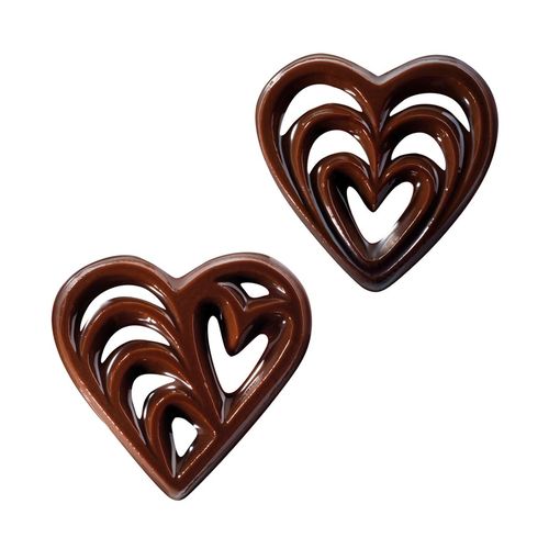 Decorazione di cioccolato "Filigrana cuore"