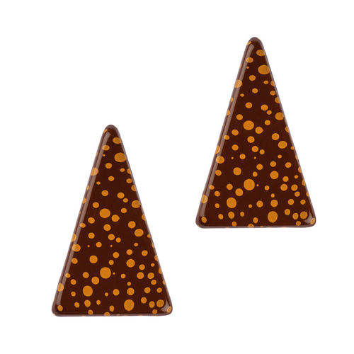 Schoko-Dekor "Dreiecke Punkte", dunkle Schokolade