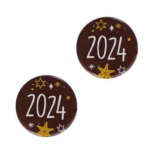 Aufleger "2024", dunkle Schokolade