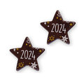 Stern "2024", dunkle Schokolade