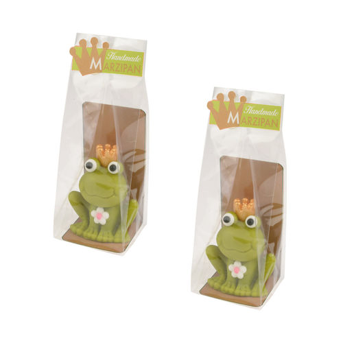 Grenouille en pâte d'amandes, sachet cellophane