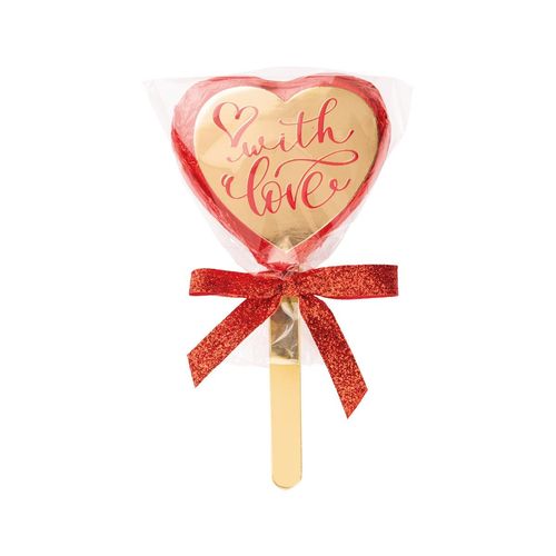 Coeur en praliné "love", sur bâtonnet