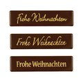 Decorazione cioccolato "Frohe Weihnachten"