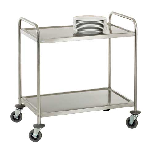 Carrello trasportavivande a 2 ripiani