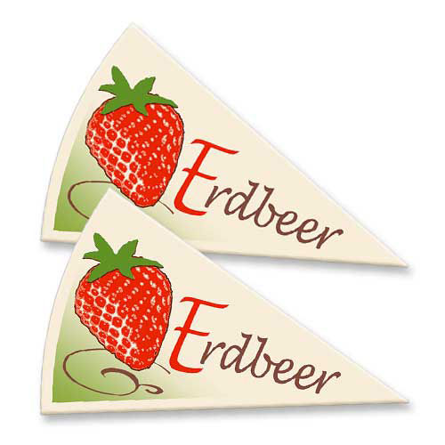 Décor en sucre "Erdbeer"